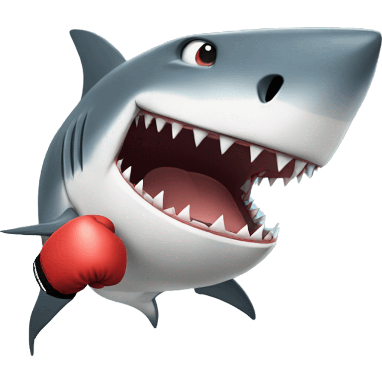 Shark boxing emoji