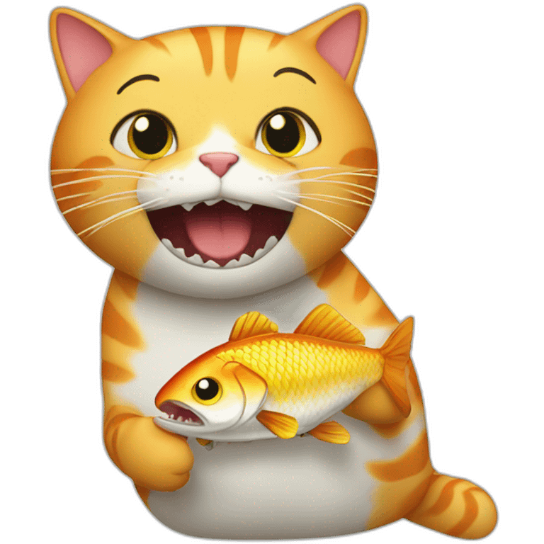 cat - eating- fish emoji