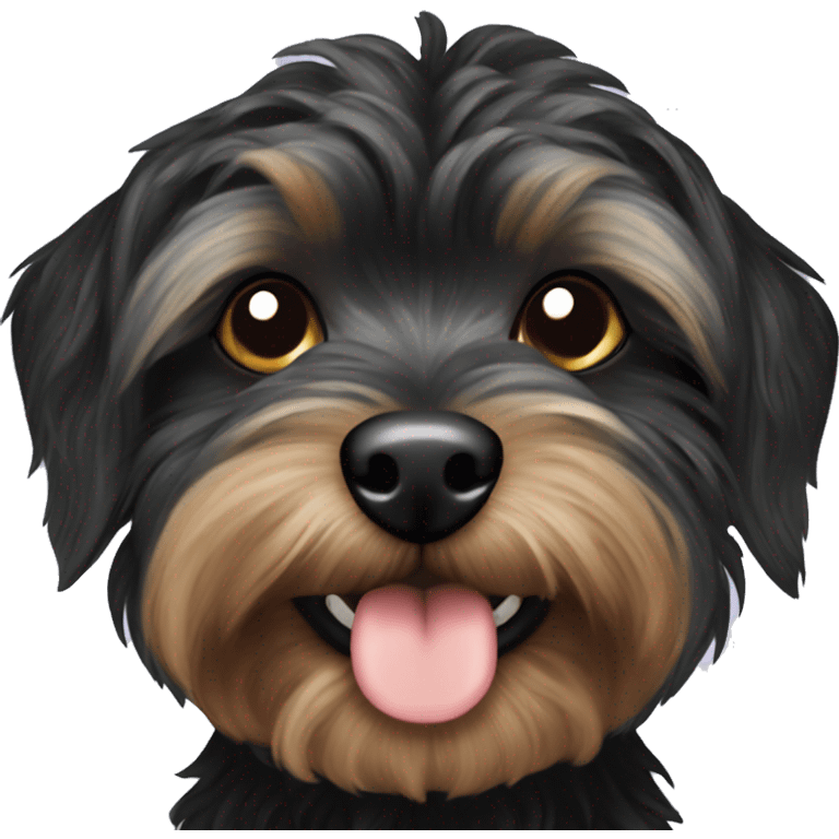 Black Yorkiepoo  emoji