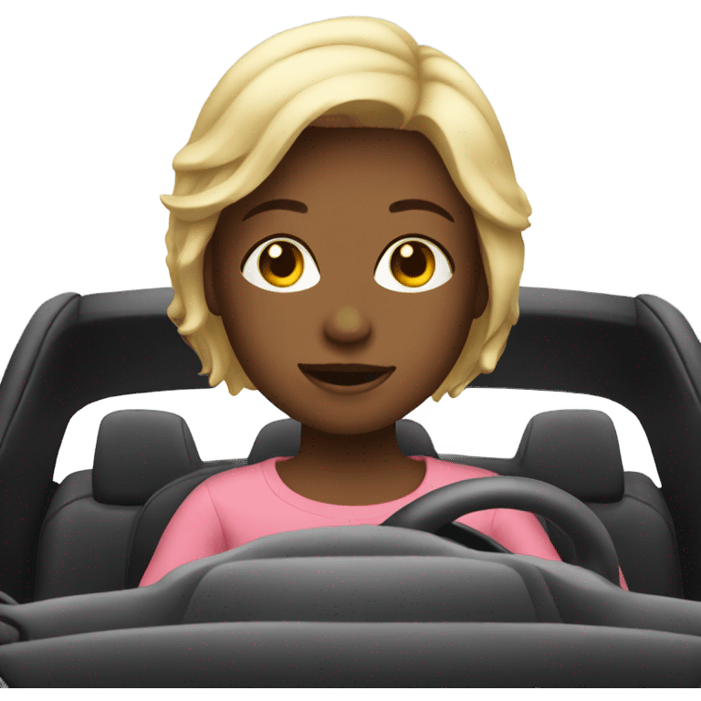 Girl driving car emoji