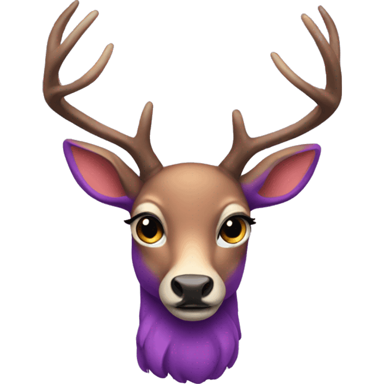 Purple deer emoji