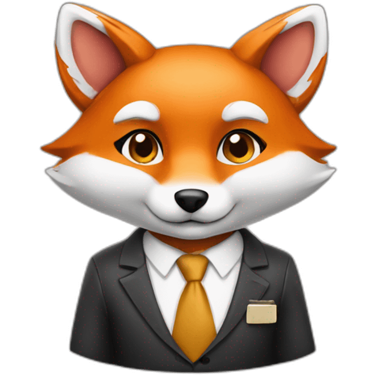 Cute fox banker emoji