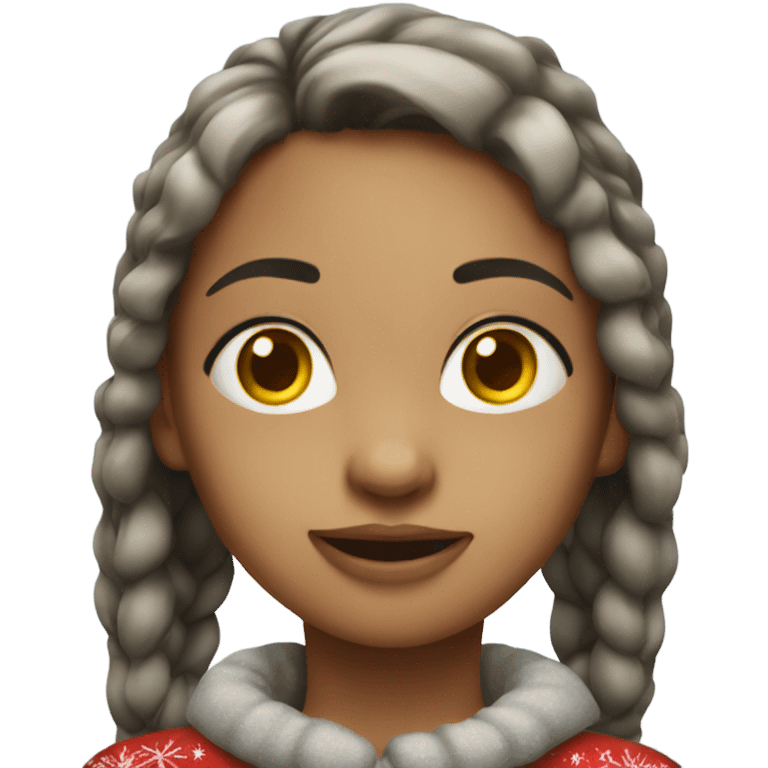 Girl in christmas emoji