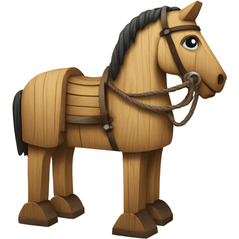 Wooden Trojan horse emoji