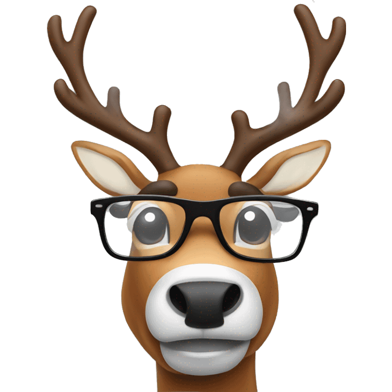 reindeer smoking with glasses emoji