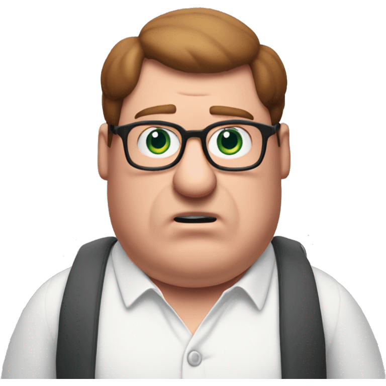 Peter Griffin looking suspiciously at the camera  emoji