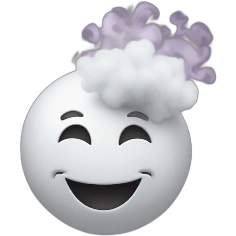 Happy poof of vaping smoke emoji