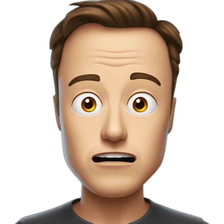 Elon Musk scared emoji