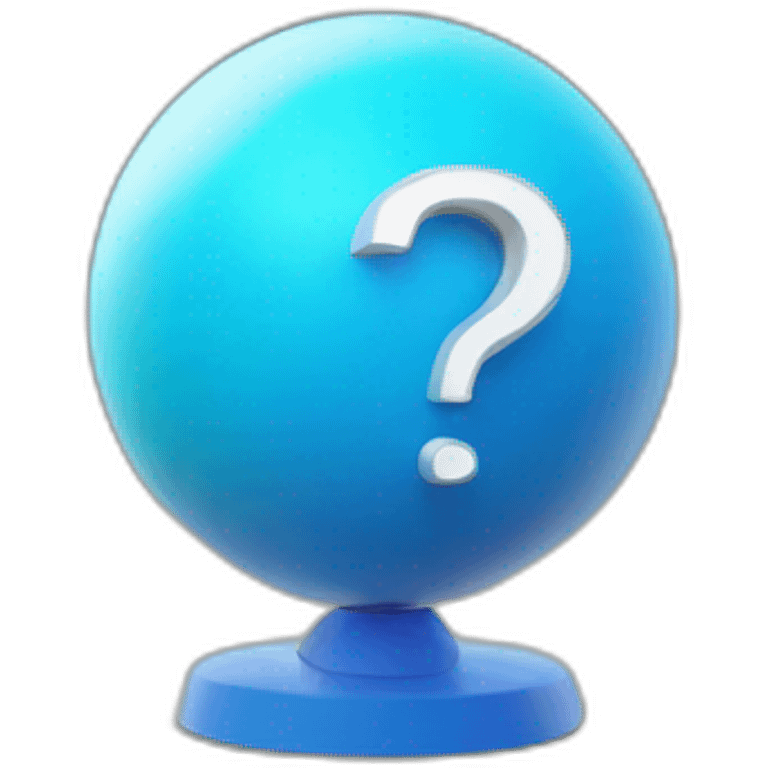 3d sphere with a question mark mover emoji