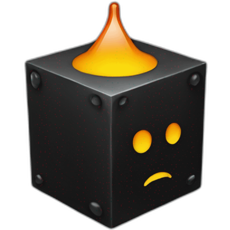 faceless crude oil cube emoji