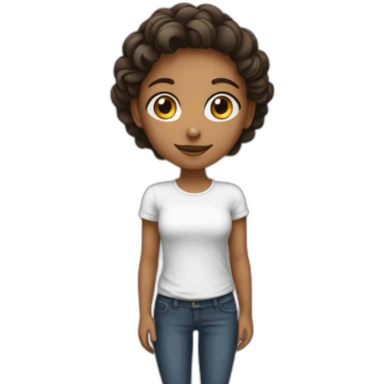 Simple and smart girl emoji