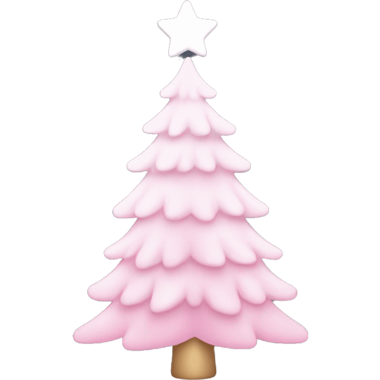 white and pink christmas tree emoji