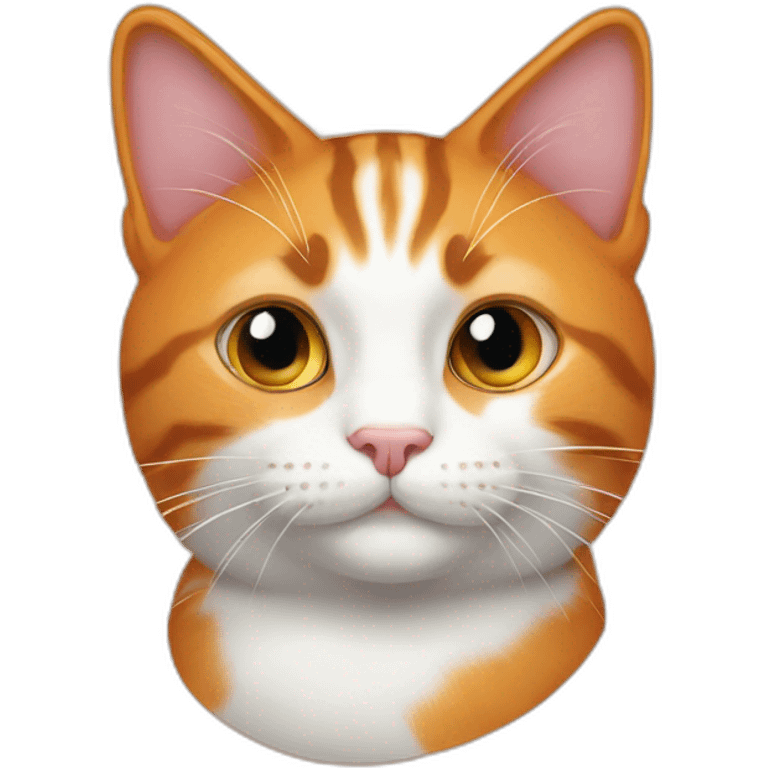 cat orange and withe emoji