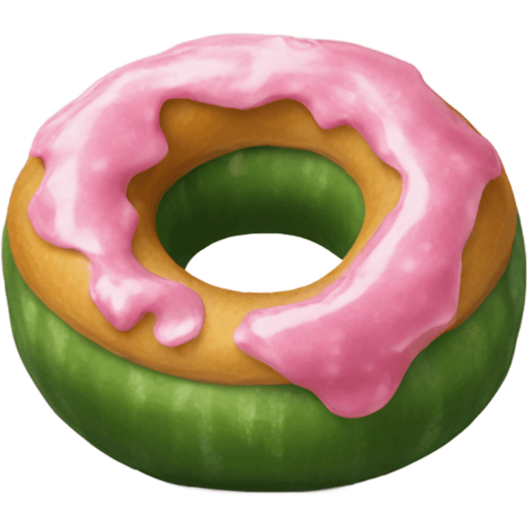 Cucumber inside a donut emoji