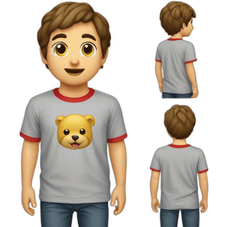 Niño rubio camiseta pucela emoji