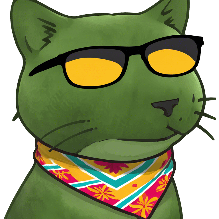 Cat with sunglasses emoji