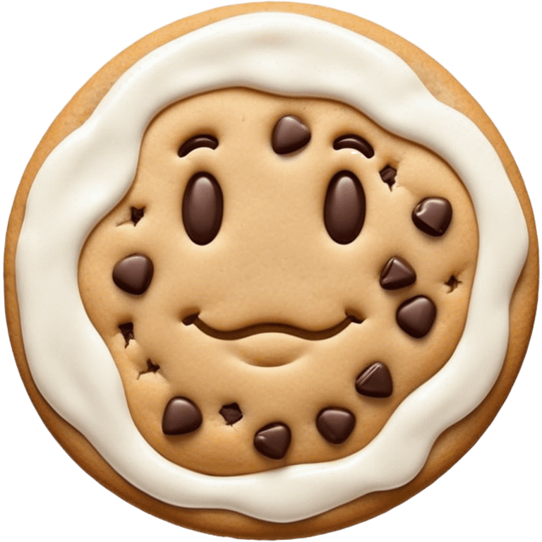 cookie with icing emoji