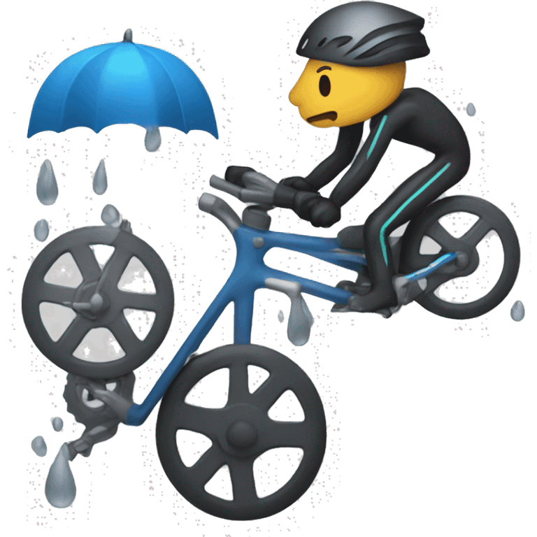 fusion of dam, rain, number five, pencil, cyclist and cannon emoji