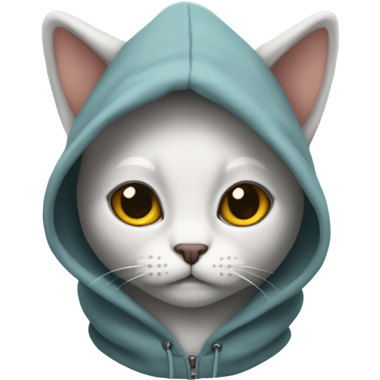 Cat in a hoodie emoji