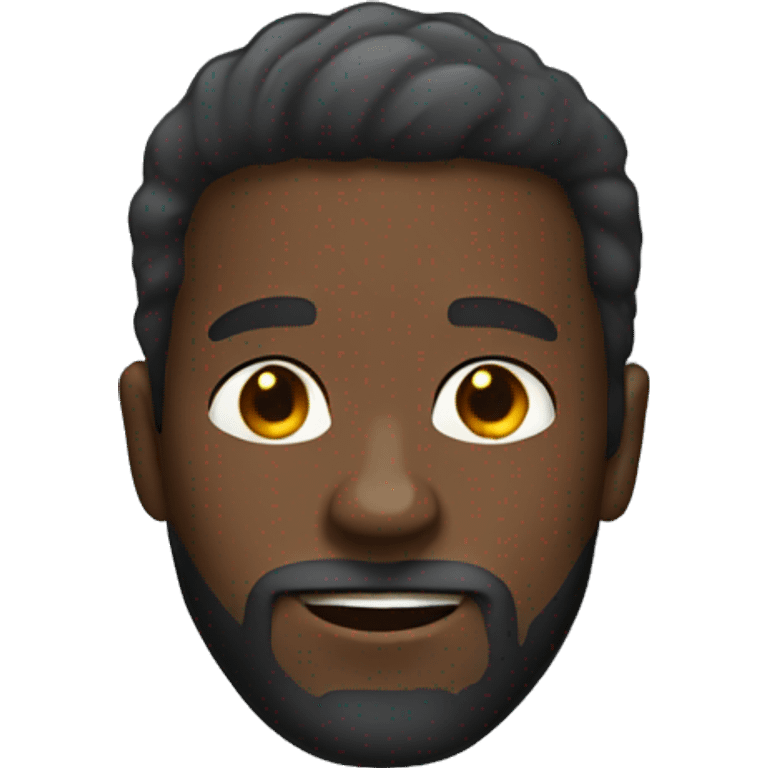 black guy with beard emoji