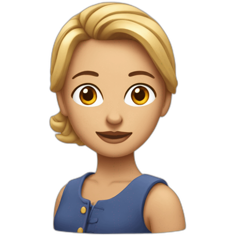 Une femme avec un zizi sur la tête emoji