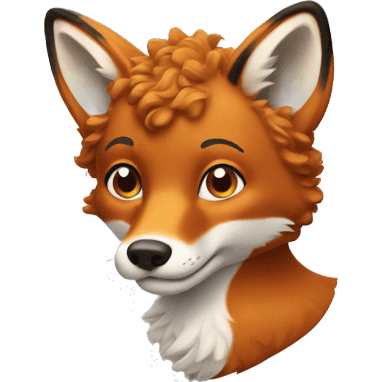 fox with curly hair emoji