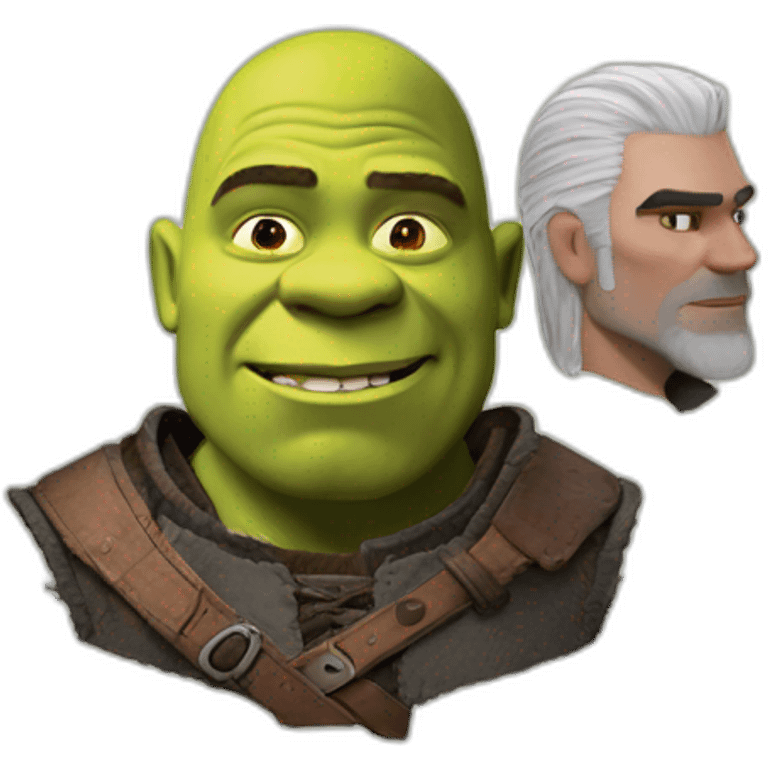 Shrek and Geralt emoji