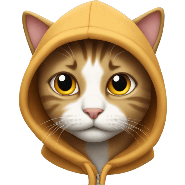 Cat wearing a hoodie  emoji