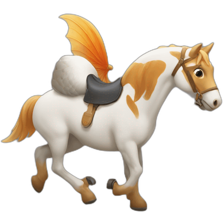 Poisson sur cheval emoji