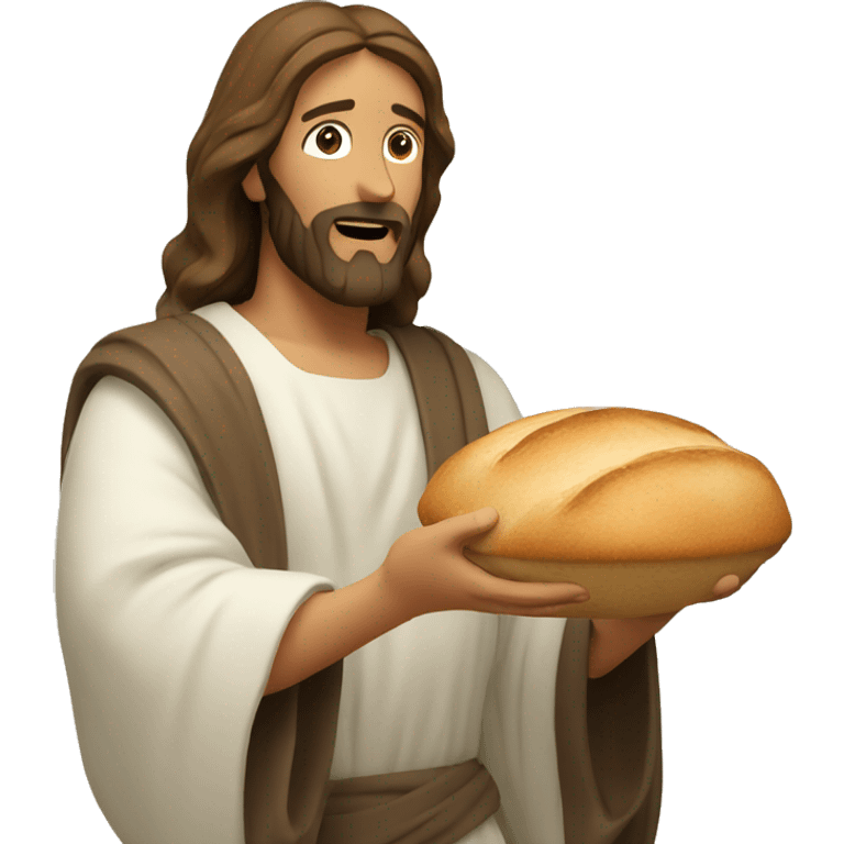 Jesus breaking bread emoji