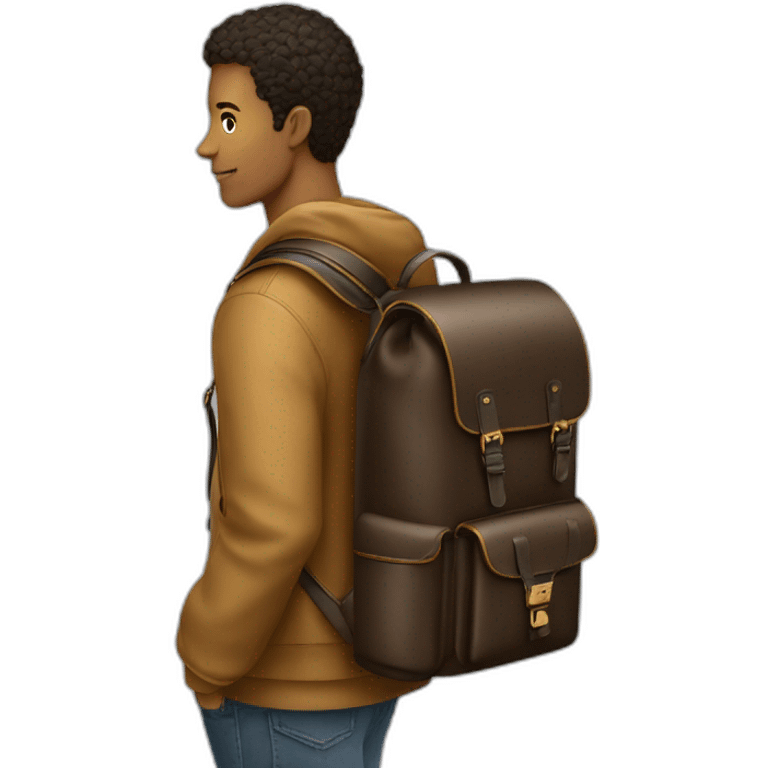 guy with backpack louis vuiton emoji