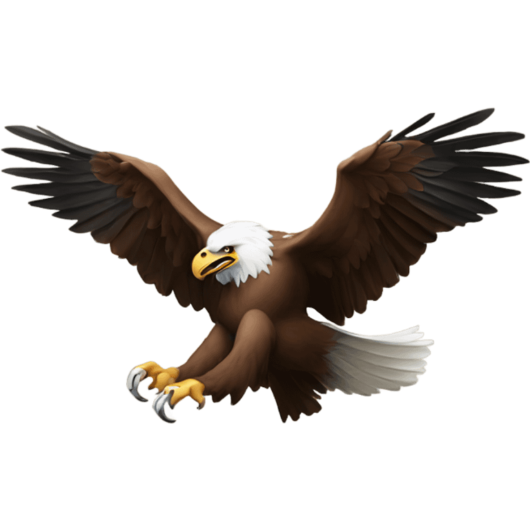 An eagle going after a ram emoji