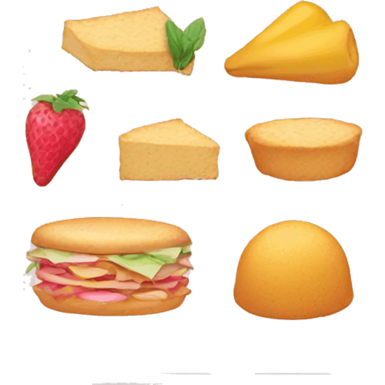 Light pink food tray emoji