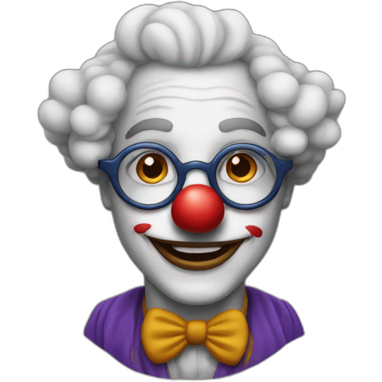 Clown with glasses emoji