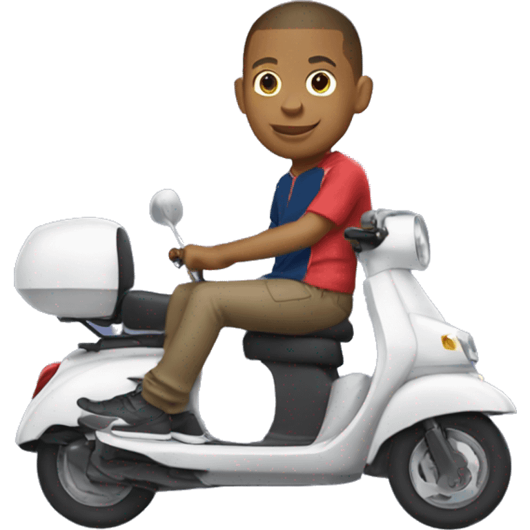 Mbappe riding a scooter emoji