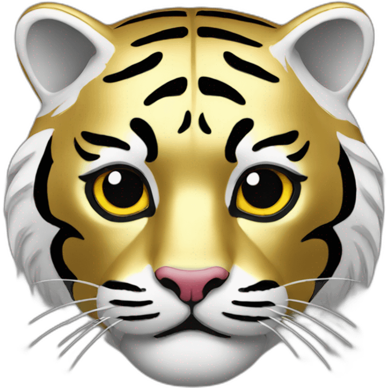 gold tiger Japanese mask emoji