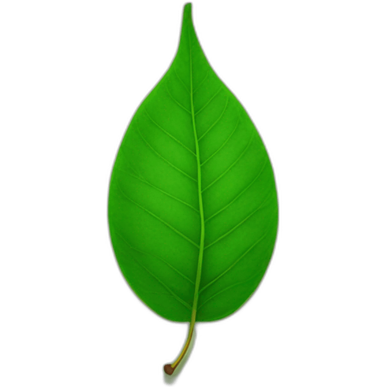 A glans on a leaf emoji