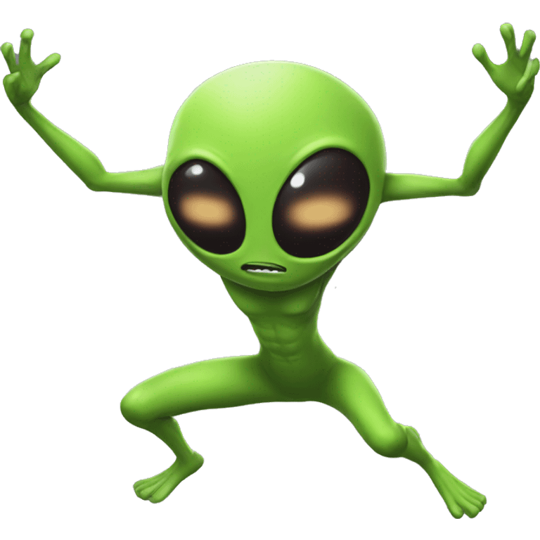 backflipping alien emoji