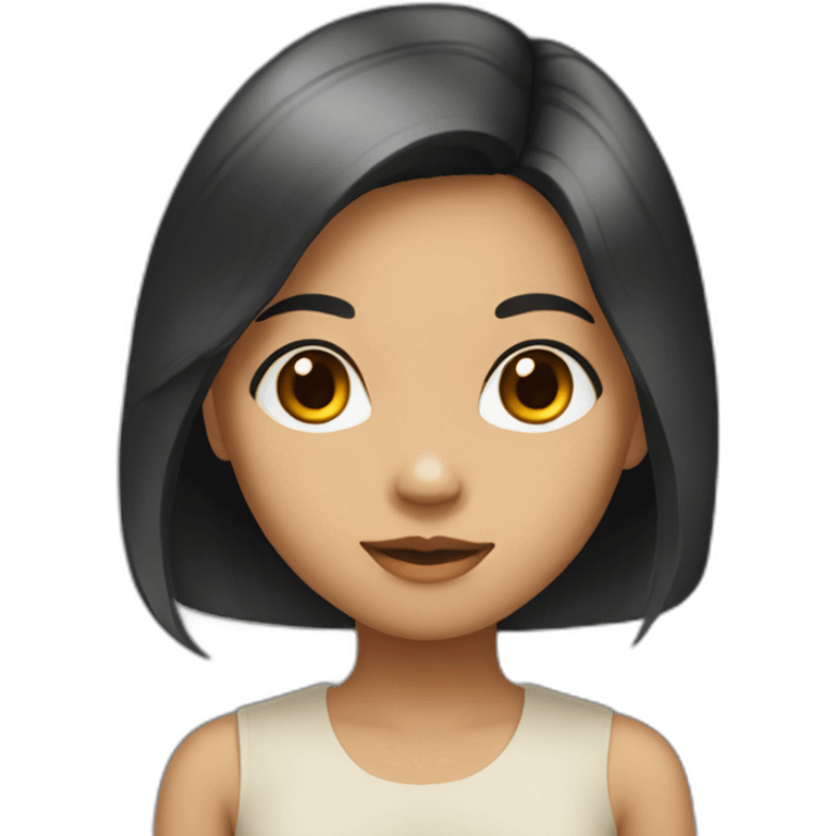 burmese girl-with black hair emoji