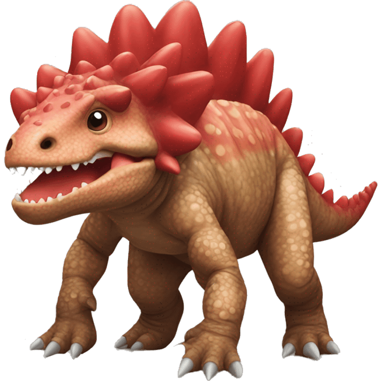 red ankylosaurus dinosaur emoji