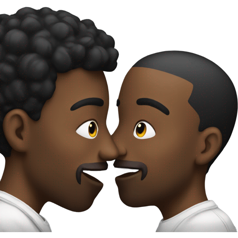 2 black dudes kissing emoji