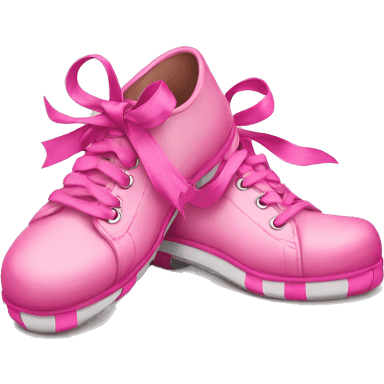 Pink shoes with ribbons emoji