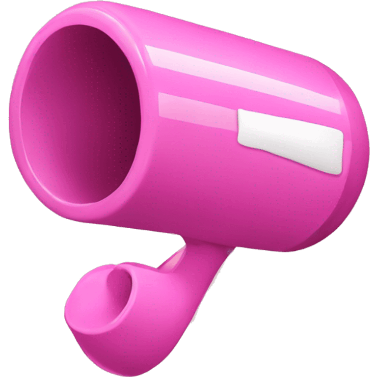 Pink whistle emoji