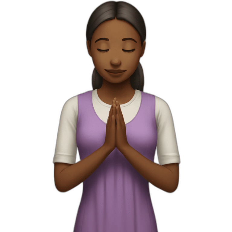 Girl praying emoji