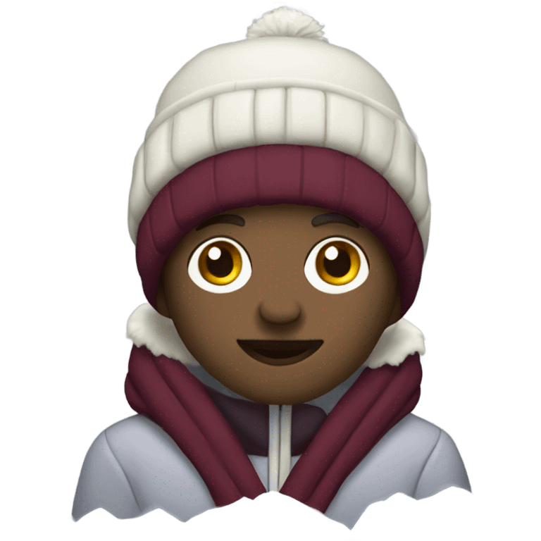 burgundy winter emoji