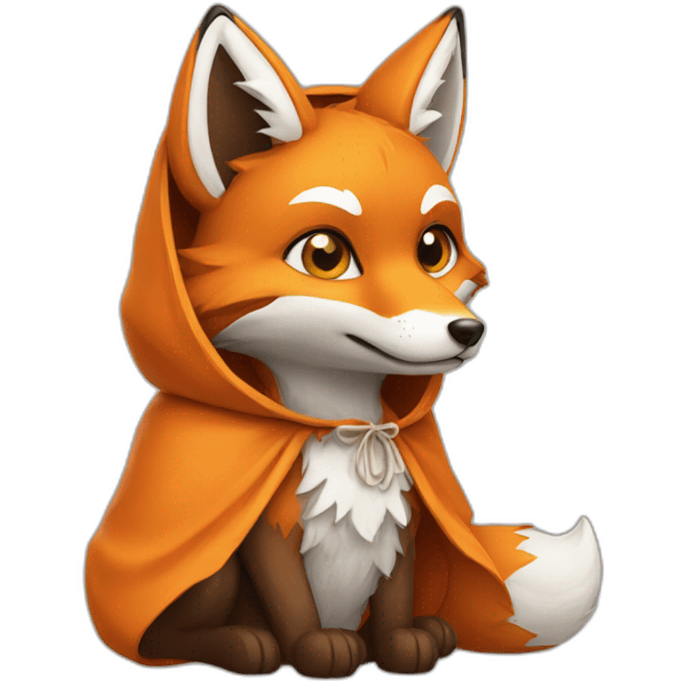 fox wearing oodie emoji