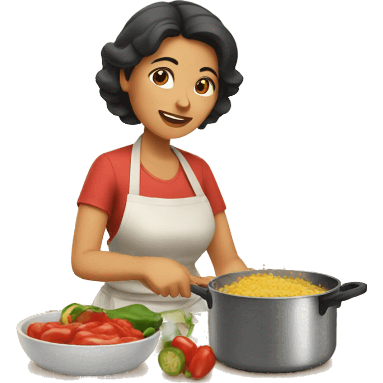 Mexican woman cooking emoji