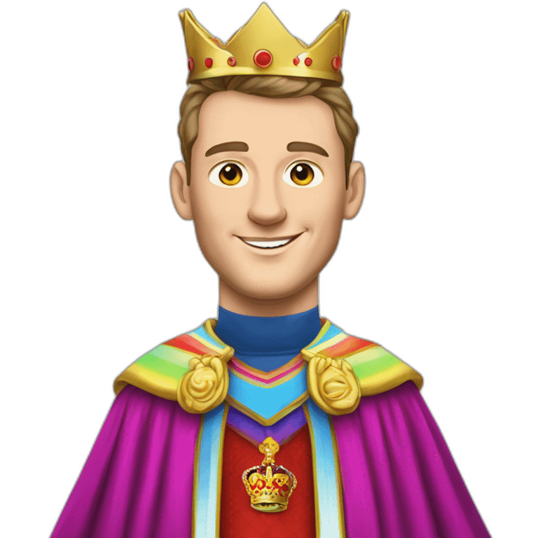 Jonathan Toews as a rainbow king with a royal robe on emoji