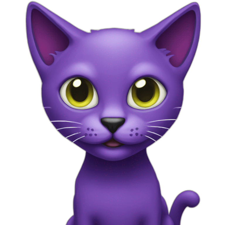 skinny scary purple cat emoji