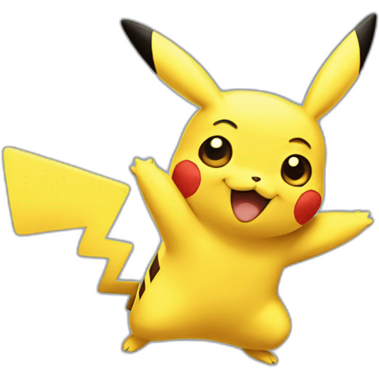 Pikachu saying goodbye emoji